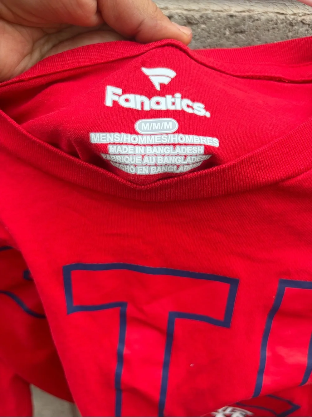 Fanatics Red STL Baseball Tee with Navy Lettering
